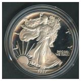 1987-S Proof ASE Silver Eagle in OGP