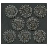 8- Egyptian Hieroglyphics .999 Silver Medals