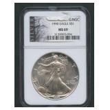 1990 ASE Silver Eagle NGC MS 69