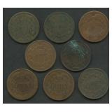 8- Mixed Two Cent Pieces 1864-1870