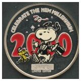 2000 Beaglennium Peanuts .999 Silver Round 1 ozt