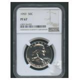 1959 Franklin Half Dollar NGC PF 67
