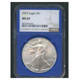 2025 ASE Silver Eagle NGC MS 69