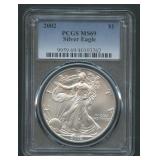 2002 ASE Silver Eagle PCGS MS 69