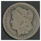 1891 Morgan Silver Dollar