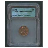 1972 Lincoln Head Cent DDO ICG MS60 Details