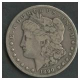 1890-CC Morgan Silver Dollar