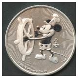 2017 Niue $2 Mickey Mouse .999 Silver 1 ozt