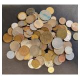 Bag of Mixed Foreign Non-Silver Coins 20 oz.