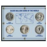 Silver Bullion Coins of the World in Capital Displ