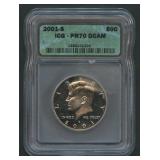 2001-S Kennedy Half Dollar ICG PR70 DCAM