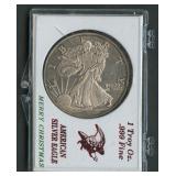 No Date Walking Liberty .999 Silver Round 1 ozt