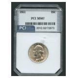 1951 Washington Silver Quarter PCI MS 67