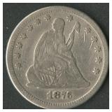 1876 Seated Liberty Quarter