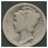 1921 Mercury Head Dime