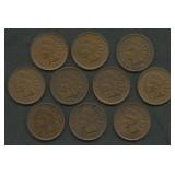 10- Mixed Indian Head Cents Better Grade