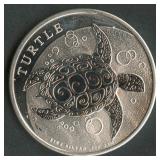 2022 Niue $2  Sea Turtle .999 Silver Round 1 ozt