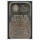 The Royal Mint Star Wars .999 Silver Bar 1 ozt