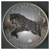 2016 Canada $5 Cougar .999 Silver Round 1 ozt