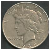 1934 Peace Silver Dollar