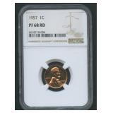 1957 Lincoln Head Cent NGC PF68 RD