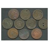 10- Mixed Large Cents 1818-?