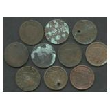 10- Mixed Large Cents