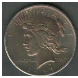 1921 Peace Silver Dollar