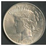 1923 Peace Silver Dollar Error