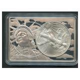 2013 ASE Silver Eagle in Bar .999 Silver 3.0 ozt T