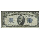 1934 $10 Silver Certificate Blue Seal FR-1701