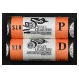 2- Rolls of 2002 Indiana Statehood Quarters