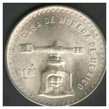 1980 Mexico Casa De Moneda .925 Silver Round