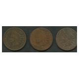 3- 1868 Indian Head Cents