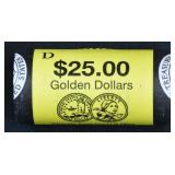 Roll of 2008-D Unc Sacagawea Golden Dollars