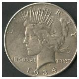 1934 Peace Silver Dollar