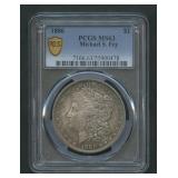 1886 Morgan Silver Dollar PCGS MS 63