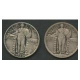 1920 and 1929 Standing Liberty Quarters
