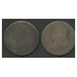 2- Mixed Capped Bust Dimes