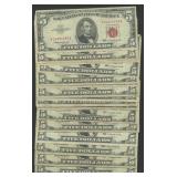 20- 1953B & 1963 $5 Legal Tender Notes Red Seal