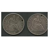 1861-O and 1876-S Seated Liberty Half Dollars