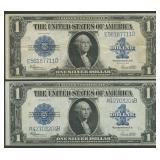 2- 1923 $1 Silver Certificates Blue Seal FR-237