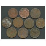 10- Mixed Large Cents