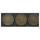 3- Mixed Flying Eagle Cents
