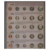 50 Years Proof Coins 1960's - 2000's Display
