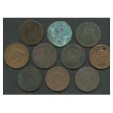10- Mixed Large Cents