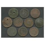 10- Mixed Large Cents