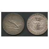 (1.29 ozt TW) 2- Mixed Austria 50 Sch .900 Silver