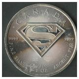 2016 Canada $5 Superman .999 Silver Rd. 1 ozt