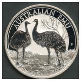 2019-P Australian Emu $1 .999 Silver Round 1 ozt
